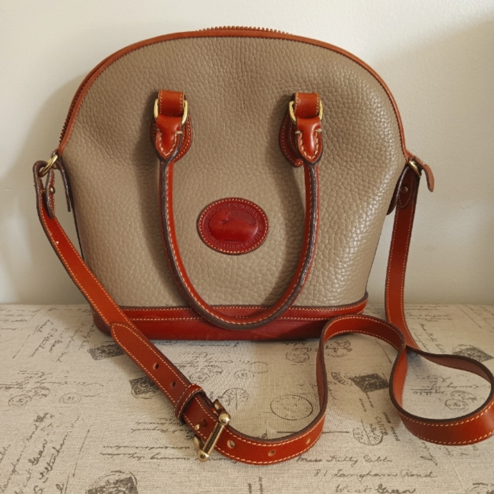 Dooney & Bourke Satchel, Taupe and Brown